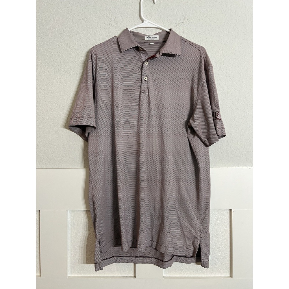 Peter Millar Texas A&M Aggies Polo, Summer Comfort, Maroon Striped